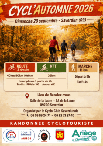 20 Septembre 2026 affiche cycl'automne 2026